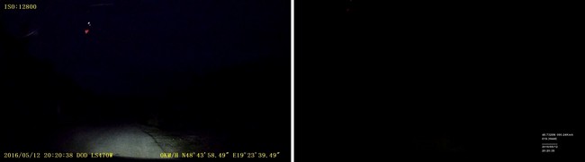 DOD LS470W vs Truecam A7s záznam z noci